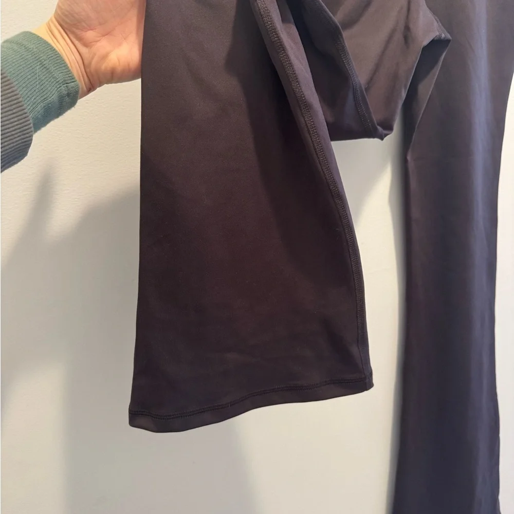 Yogalicious Brown Flare Yoga Pants Crossover Waistband Small NWT